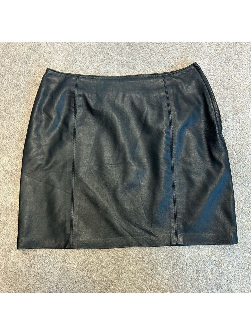 Danier Leather black leather miniskirt